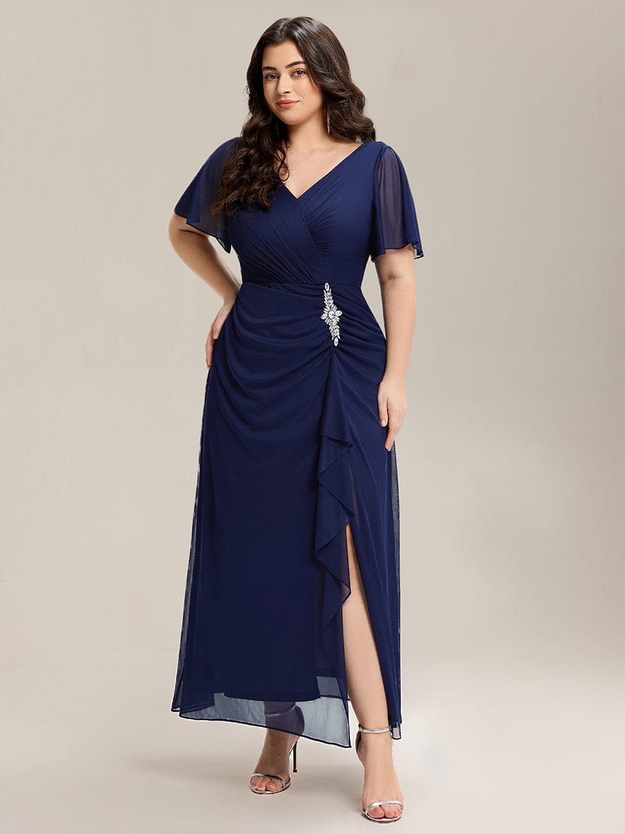 ever MARIEL|Side Split Chiffon Ruffle Sleeve Dress