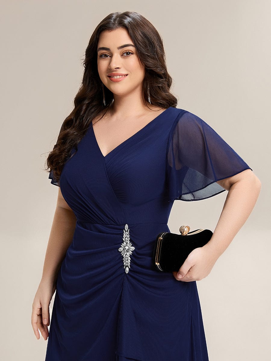 ever MARIEL|Side Split Chiffon Ruffle Sleeve Dress