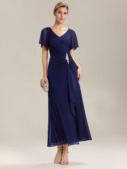 ever MARIEL|Side Split Chiffon Ruffle Sleeve Dress