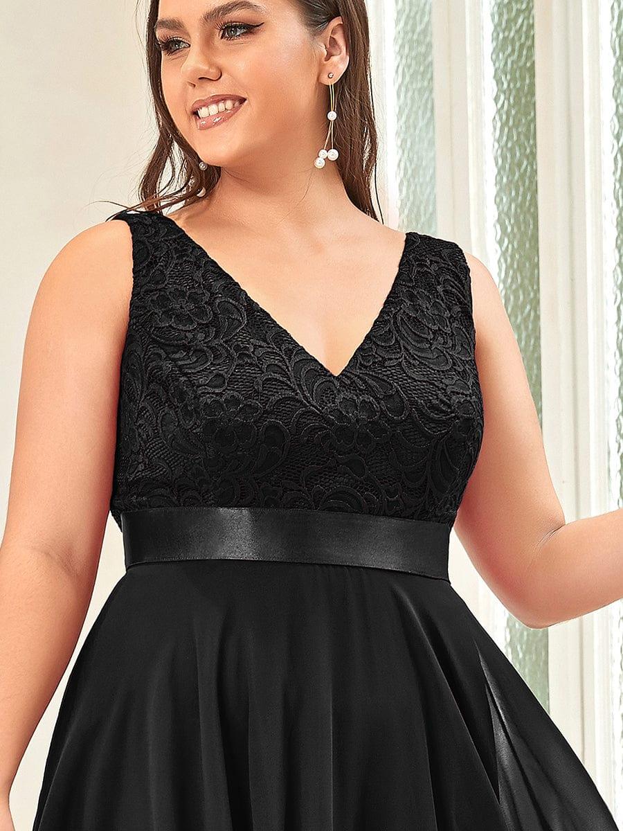 pretty COSTA|Plus Size Stunning V Neck Prom Lace Dress for Women