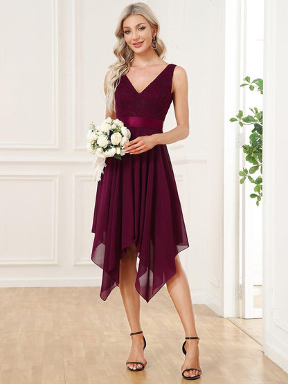 pretty COSTA|Stunning V Neck Prom Lace Dress for Women