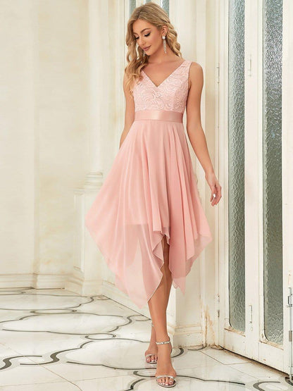 pretty COSTA|Stunning V Neck Prom Lace Dress for Women