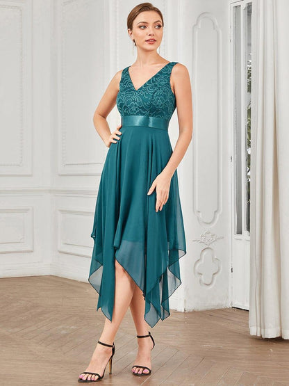 pretty COSTA|Stunning V Neck Prom Lace Dress for Women