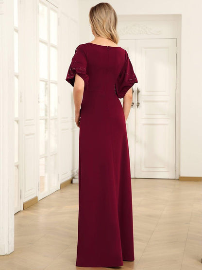 ever VICOTIRE|Round Neck Bodycon Half Sleeve Formal Dress