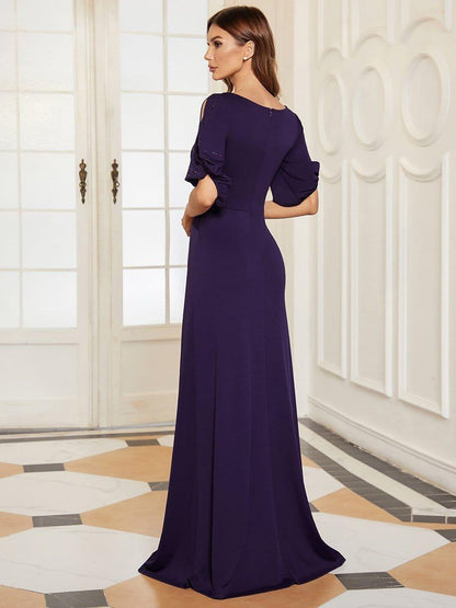ever VICOTIRE|Round Neck Bodycon Half Sleeve Formal Dress