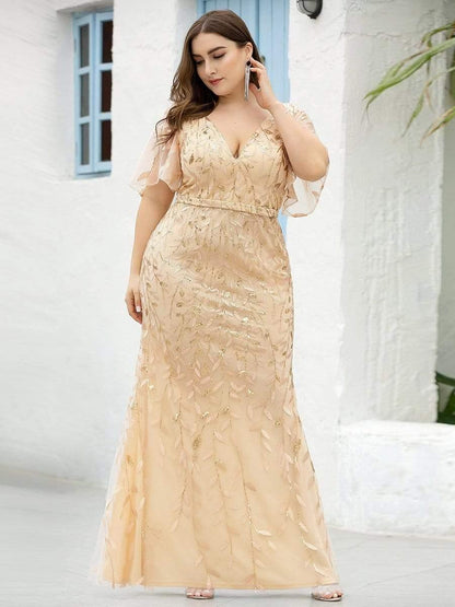 Plus Size Long Mermaid Formal Dresses for Weddings