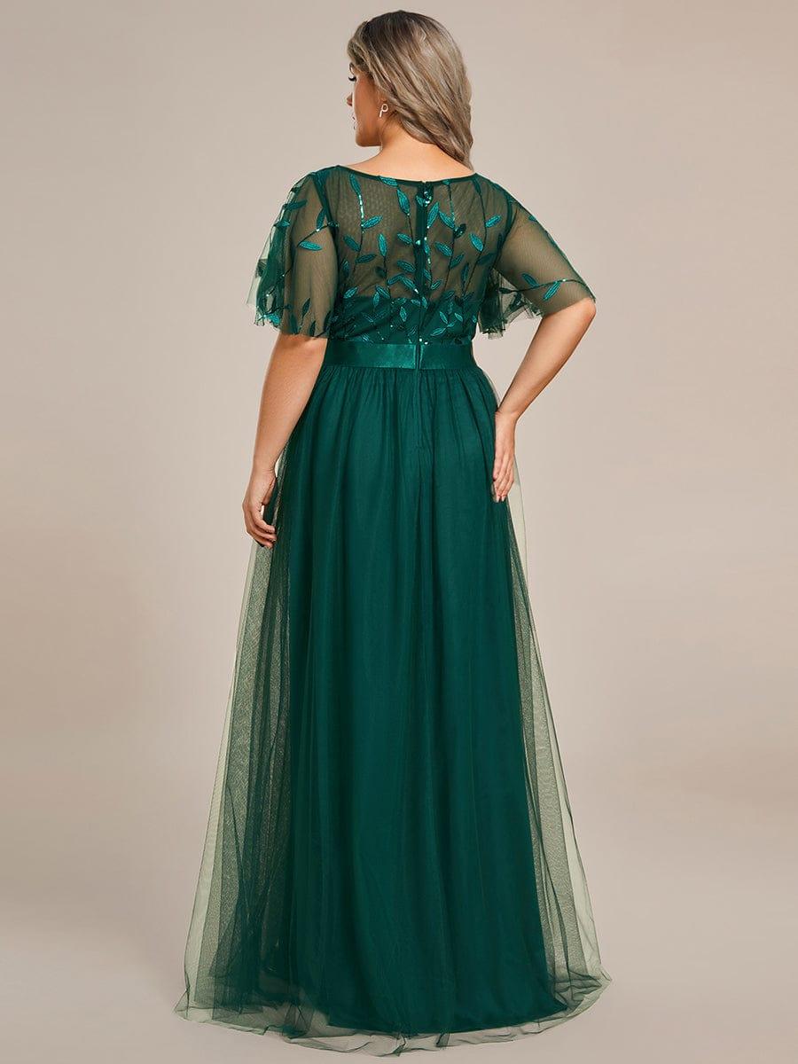 pretty SAPHIR|Plus Size Sequin Bodice Long Formal Evening Dresses