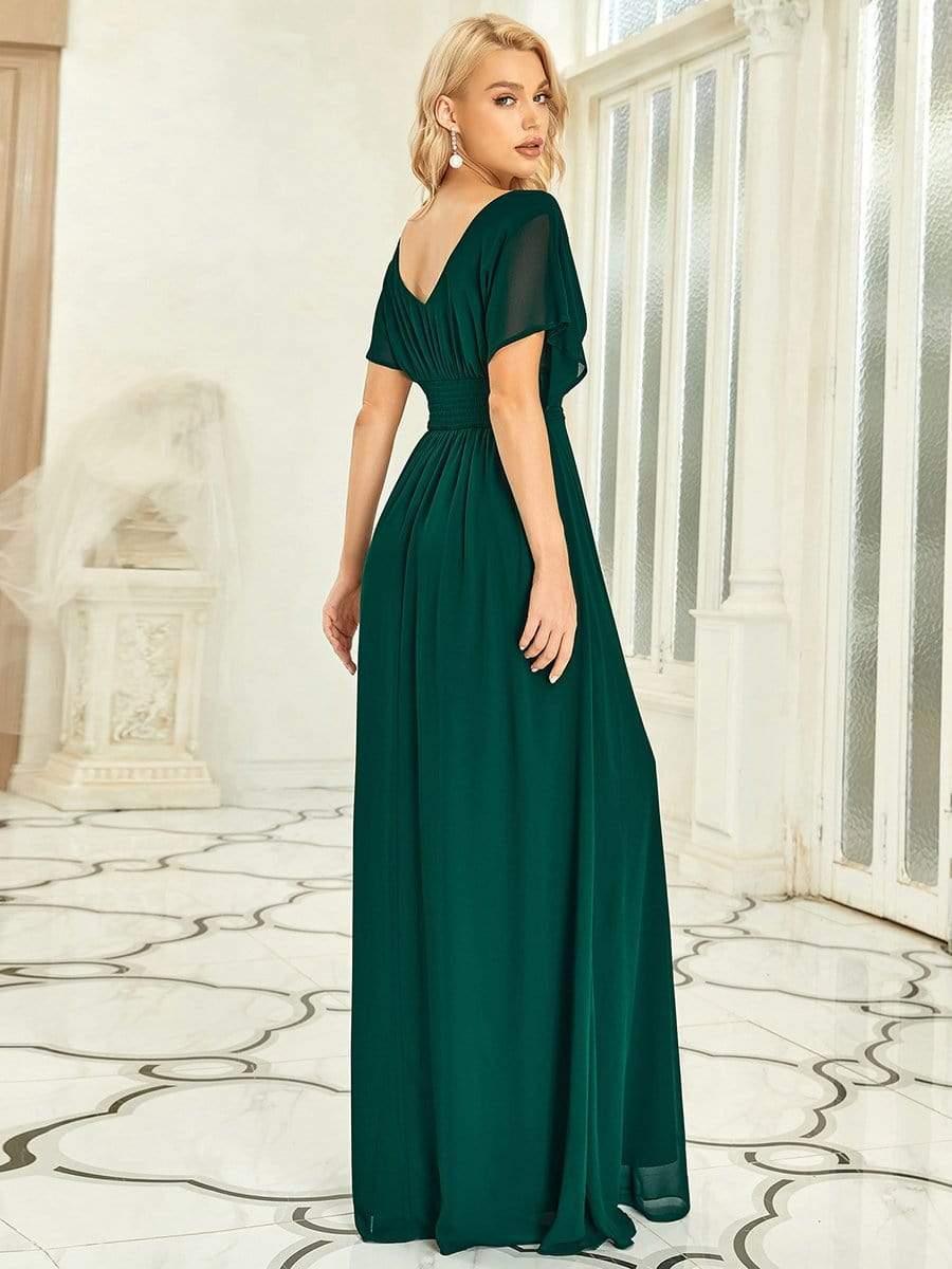 ever AMBRYN|Women's A-Line Empire Waist Maxi Chiffon Evening Dress