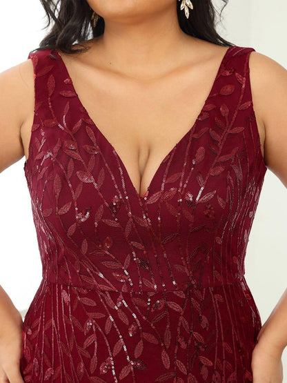 pretty ORIEL|Plus Size Maxi Sequin Formal Dresses & Gowns