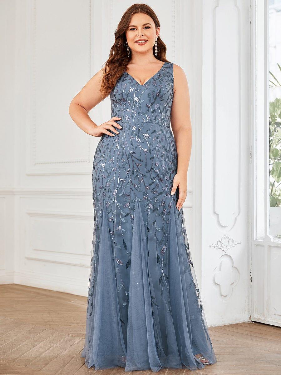pretty ORIEL|Plus Size Maxi Sequin Formal Dresses & Gowns