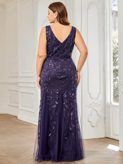 pretty ORIEL|Plus Size Maxi Sequin Formal Dresses & Gowns