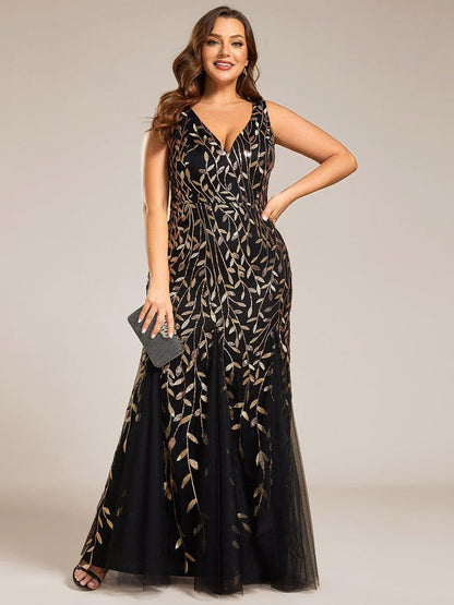 pretty ORIEL|Plus Size Maxi Sequin Formal Dresses & Gowns