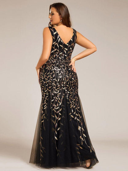 pretty ORIEL|Plus Size Maxi Sequin Formal Dresses & Gowns