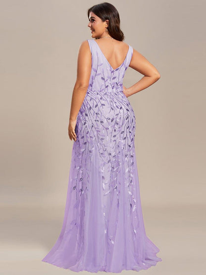 pretty ORIEL|Plus Size Maxi Sequin Formal Dresses & Gowns