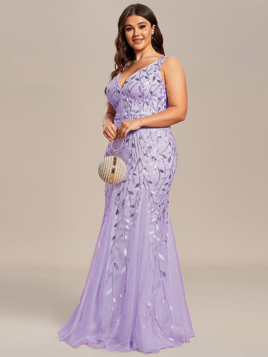 pretty ORIEL|Plus Size Maxi Sequin Formal Dresses & Gowns
