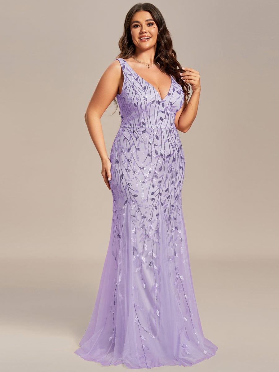 pretty ORIEL|Plus Size Maxi Sequin Formal Dresses & Gowns