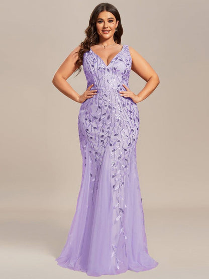 pretty ORIEL|Plus Size Maxi Sequin Formal Dresses & Gowns