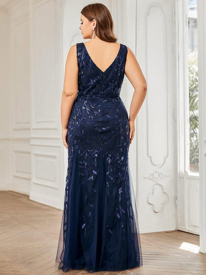 pretty ORIEL|Plus Size Maxi Sequin Formal Dresses & Gowns