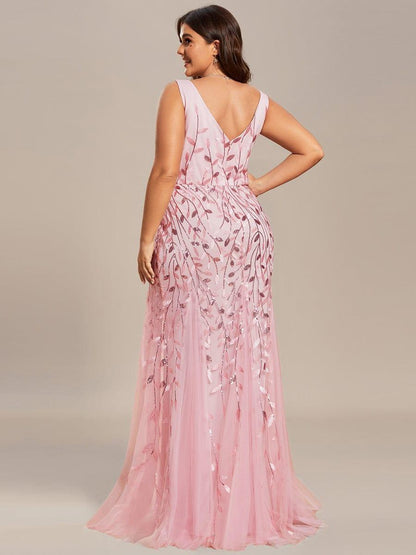 pretty ORIEL|Plus Size Maxi Sequin Formal Dresses & Gowns