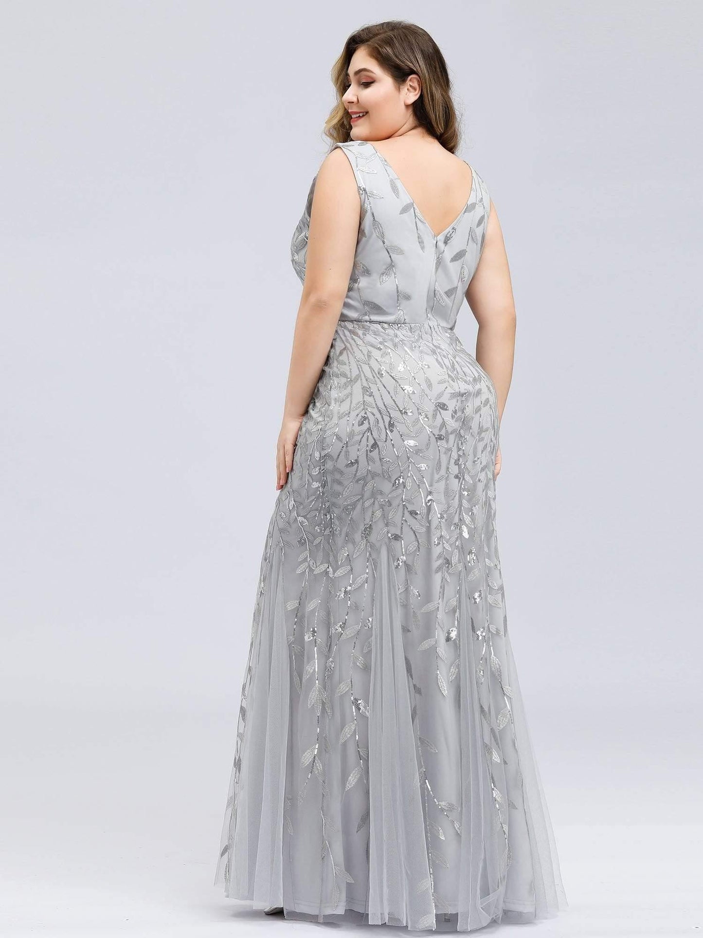 pretty ORIEL|Plus Size Maxi Sequin Formal Dresses & Gowns