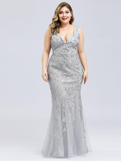 pretty ORIEL|Plus Size Maxi Sequin Formal Dresses & Gowns