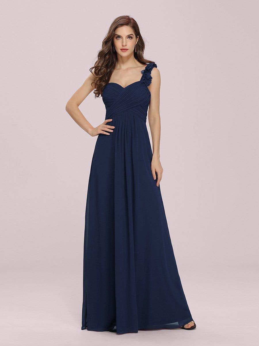 ever JAYLEEN|Sweet Pleated Bodice One Shoulder Chiffon Bridesmaid Dress