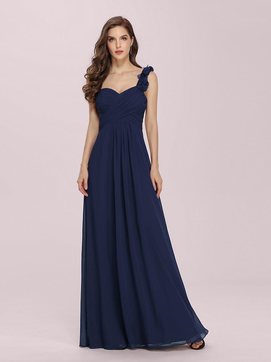 ever JAYLEEN|Sweet Pleated Bodice One Shoulder Chiffon Bridesmaid Dress