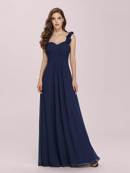 ever JAYLEEN|Sweet Pleated Bodice One Shoulder Chiffon Bridesmaid Dress