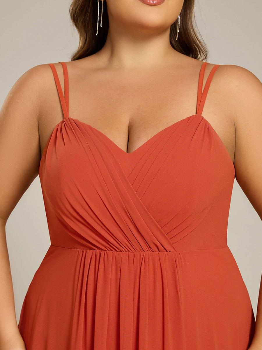 pretty RUBY|Plus Size Convertible Lace-Up Chiffon Bridesmaid Dress