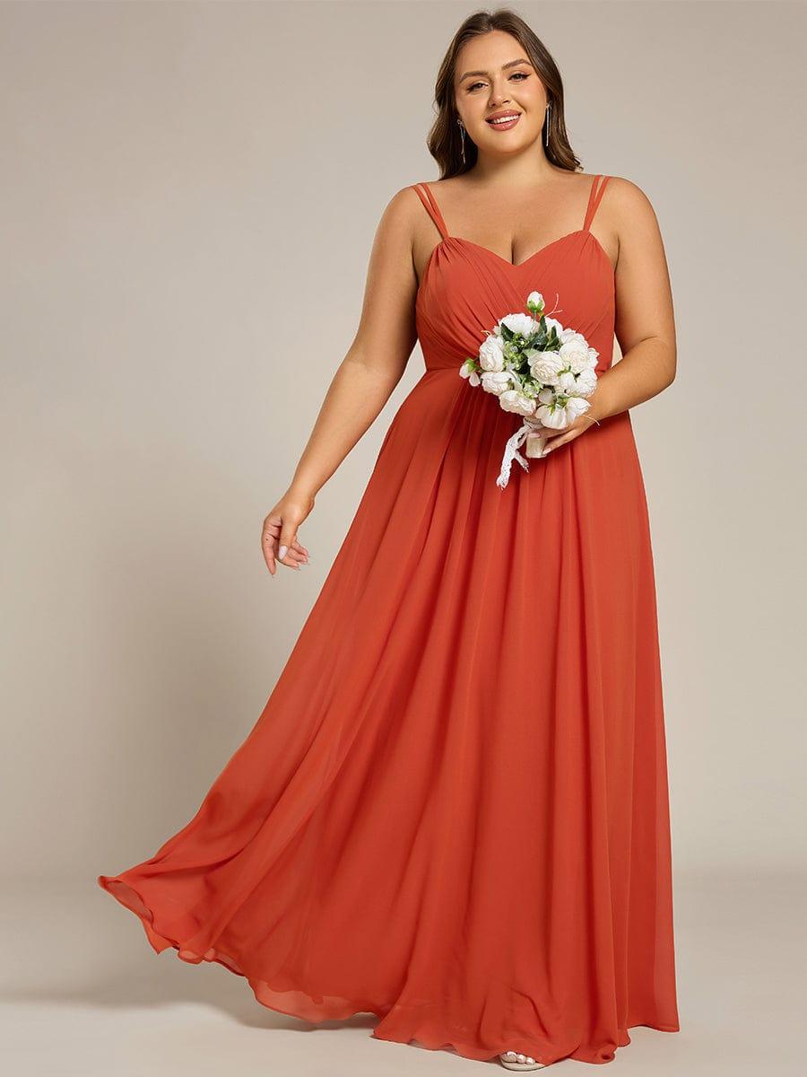 pretty RUBY|Plus Size Convertible Lace-Up Chiffon Bridesmaid Dress