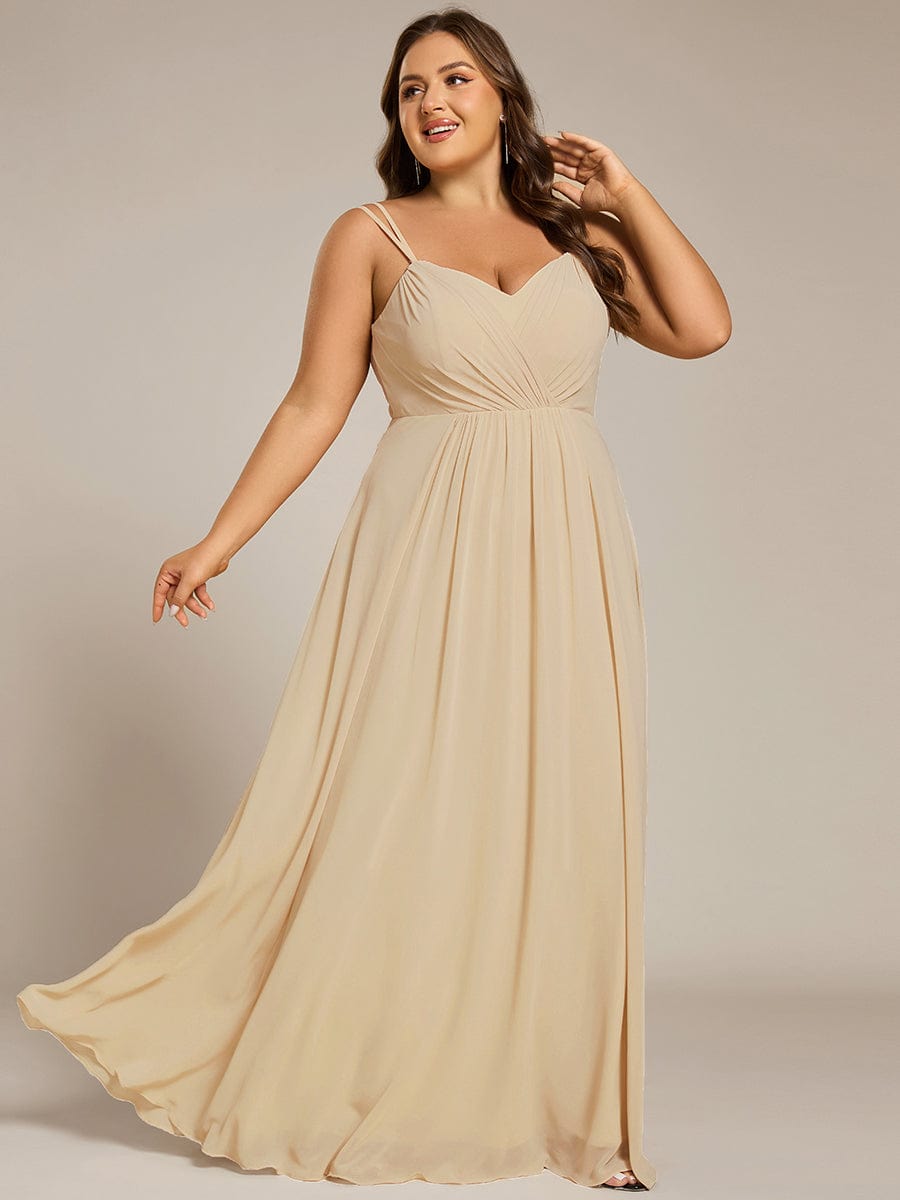 pretty RUBY|Plus Size Convertible Lace-Up Chiffon Bridesmaid Dress