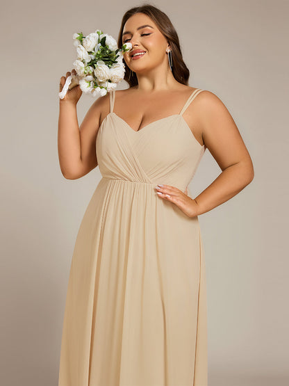pretty RUBY|Plus Size Convertible Lace-Up Chiffon Bridesmaid Dress