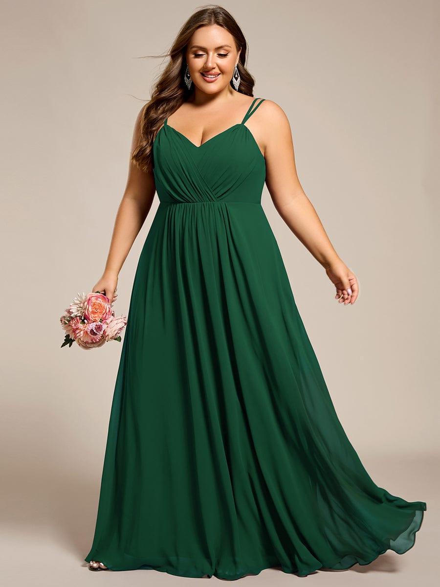 pretty RUBY|Plus Size Convertible Lace-Up Chiffon Bridesmaid Dress