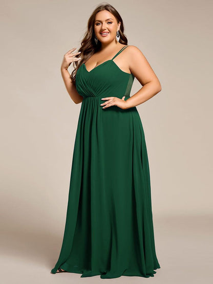 pretty RUBY|Plus Size Convertible Lace-Up Chiffon Bridesmaid Dress