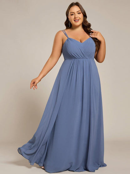 pretty RUBY|Plus Size Convertible Lace-Up Chiffon Bridesmaid Dress