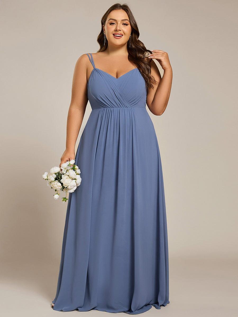 pretty RUBY|Plus Size Convertible Lace-Up Chiffon Bridesmaid Dress