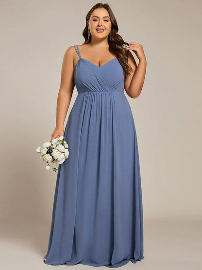 pretty RUBY|Plus Size Convertible Lace-Up Chiffon Bridesmaid Dress