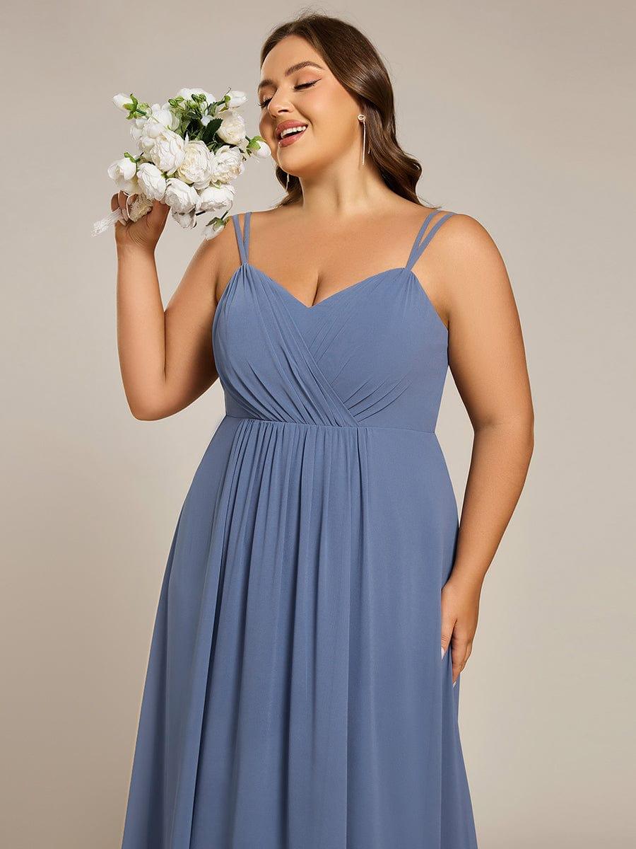 pretty RUBY|Plus Size Convertible Lace-Up Chiffon Bridesmaid Dress