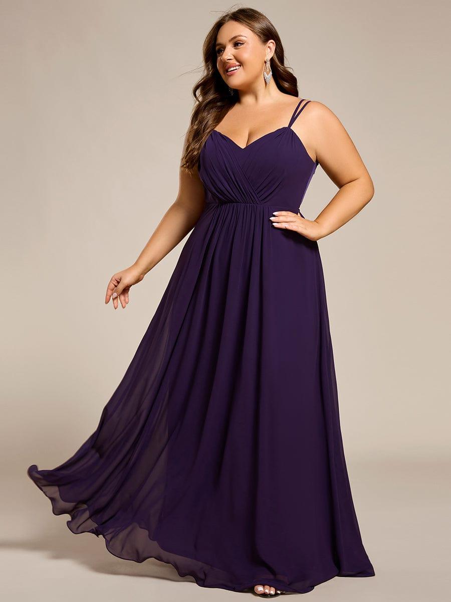 pretty RUBY|Plus Size Convertible Lace-Up Chiffon Bridesmaid Dress