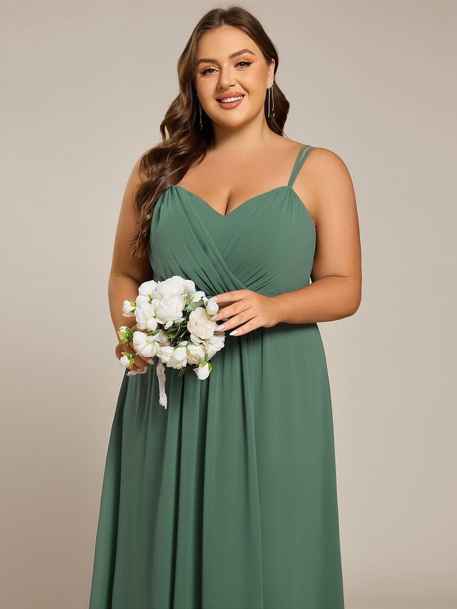 pretty RUBY|Plus Size Convertible Lace-Up Chiffon Bridesmaid Dress