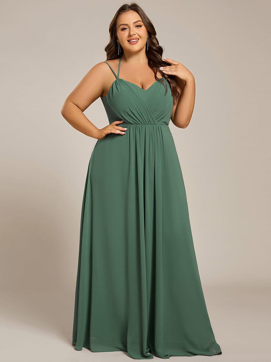 pretty RUBY|Plus Size Convertible Lace-Up Chiffon Bridesmaid Dress