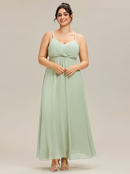 pretty RUBY|Plus Size Convertible Lace-Up Chiffon Bridesmaid Dress