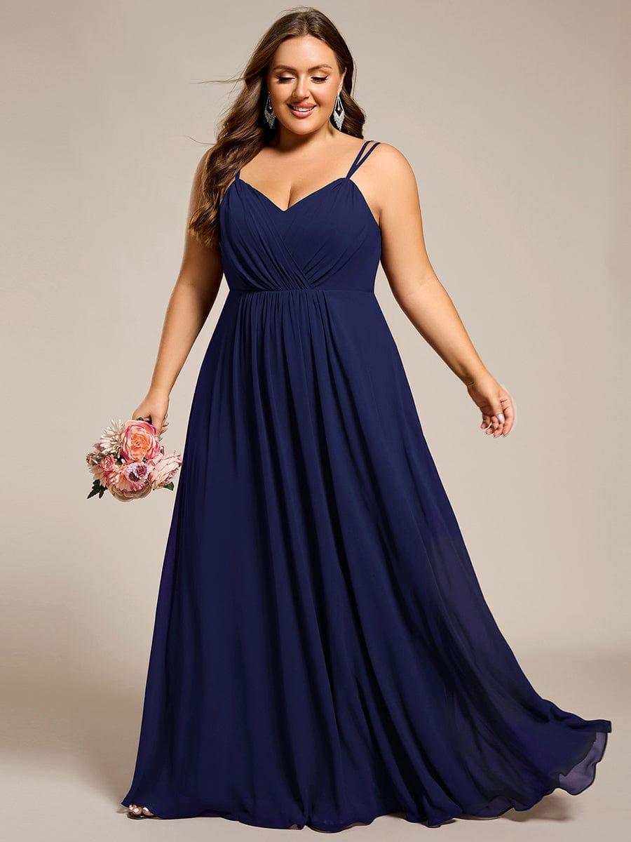 pretty RUBY|Plus Size Convertible Lace-Up Chiffon Bridesmaid Dress