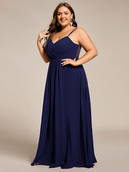 pretty RUBY|Plus Size Convertible Lace-Up Chiffon Bridesmaid Dress