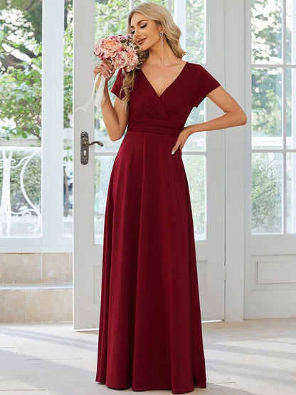 ever TÉRESA|Simple Pleated Empire Waist A-Line Bridesmaid Dress