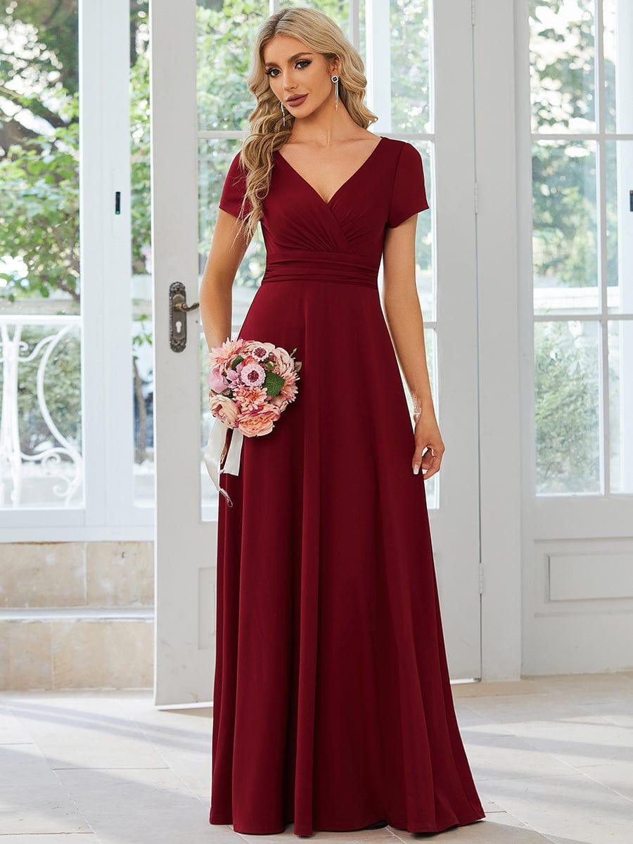 ever TÉRESA|Simple Pleated Empire Waist A-Line Bridesmaid Dress