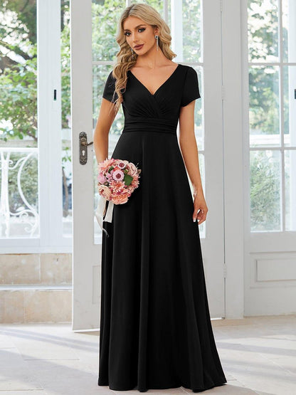 ever TÉRESA|Simple Pleated Empire Waist A-Line Bridesmaid Dress