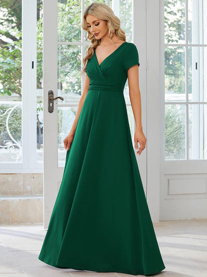 ever TÉRESA|Simple Pleated Empire Waist A-Line Bridesmaid Dress