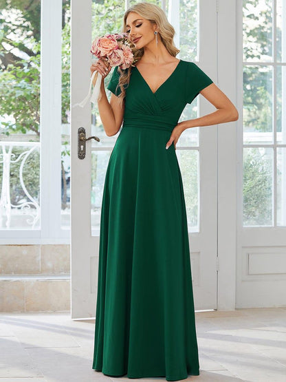 ever TÉRESA|Simple Pleated Empire Waist A-Line Bridesmaid Dress