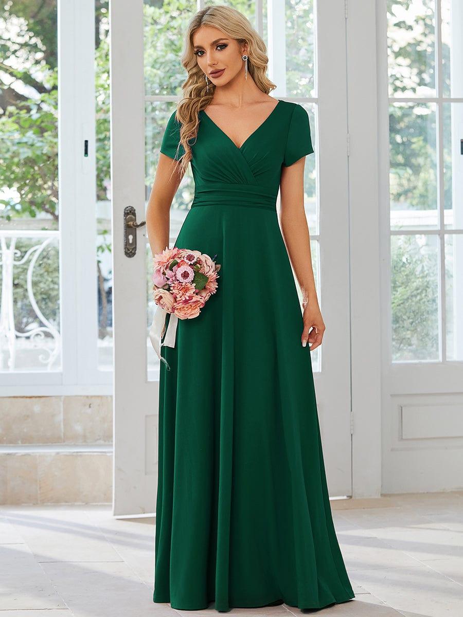 ever TÉRESA|Simple Pleated Empire Waist A-Line Bridesmaid Dress